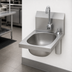 Thumbnail image #3 for Eagle Group Wall-Mounted 304 Stainless Steel Hand Sink with Battery-Powered Electronic Faucet, Basket Drain, and Soap Dispenser