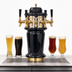 Thumbnail image #3 for Glastender Monaco 4-Faucet Air-Cooled Draft Dispensing Tower with Mirror Finish and Surface-Mount Drain Pan
