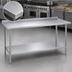 Thumbnail image #3 for Duke 48 x 36-Inch Stainless Steel Work Table with 1-1/8-Inch Straight Riser and Galvanized Undershelf