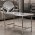 Thumbnail image #3 for Klinger's Trading 72 Inch x 18 Inch x 36 Inch Stainless Steel Top Work Table with Open H-Base