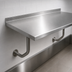 Thumbnail image #3 for Advance Tabco 96 x 30 Inch Wall-Mounted Stainless Steel Work Table with 1-1/2 Inch Rear Backsplash