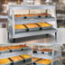 Thumbnail image #3 for Hatco Glo-Ray® Electric Countertop Heated Display Case, 3-Pan Dual Shelf, See-Thru, Rear Sliding Doors