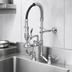 Thumbnail image #3 for EasyInstall Mini Pre-Rinse Unit, 8-Inch Deck Mount Mixing Faucet with Swing Nozzle, 1.15 GPM