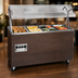 Thumbnail image #3 for Vollrath 2-Series Affordable Portable 4-Well Mobile Hot Food Station with Buffet Breath Guard and Enclosed Walnut Woodgrain Base