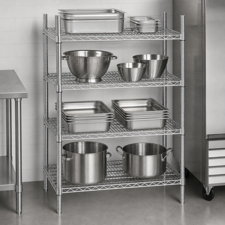 Product image #3 for Advance Tabco Special Value Series Heavy Duty Chrome-Plated Wire Shelf, 24 x 18 Inches
