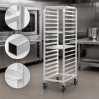 Thumbnail image #3 for Channel Manufacturing 405A Mobile End-Load Aluminum Bun Pan Rack, 20.5"W x 26"D x 64"H, 27-Pan Capacity