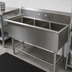 Thumbnail image #3 for John Boos Pro-Bowl 3-Compartment Stainless Steel Commercial Sink with 10-Inch Boxed Backsplash, 95-1/8 Inch W x 29-1/2 Inch D x 44-1/16 Inch H