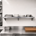Thumbnail image #3 for Omcan Wall-Mounted Stainless Steel Shelf, 72 x 14 Inches, 1-1/2-Inch Rear Up-Turn