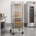 Thumbnail image #3 for Omcan USA Full-Size Mobile Aluminum Pan Rack with Curved Top, 20-Pan Capacity