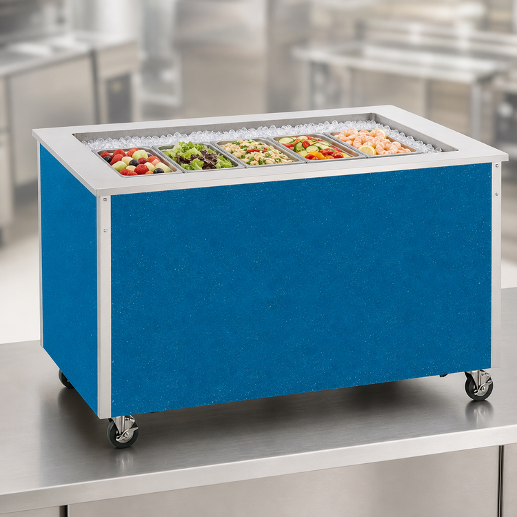 Product image #4 for Vollrath 4-Series Signature Server Ice-Cooled Stainless Steel Countertop Cold Food Station, 74 x 28 x 27 Inches, 5-Pan