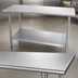 Thumbnail image #3 for Advance Tabco Special Value Series 60 x 18-Inch 18-Gauge 430 Stainless Steel Work Table with Adjustable Undershelf