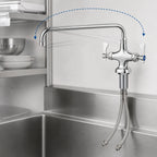 Thumbnail image #3 for Krowne Royal Series 16-312L Low-Lead Double Pantry Deck-Mount Faucet, Single-Hole, 12-Inch Swing Spout, Polished Chrome