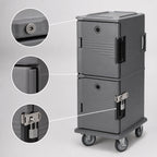 Thumbnail image #4 for Cambro Ultra Camcart® UPC800SP191 Double-Compartment Front-Loading Insulated Food Pan Carrier with Security Package, 12 x 20 in Pans