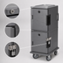 Thumbnail image #4 for Cambro Ultra Camcart® Double-Compartment Front-Loading Insulated Food Pan Carrier with Security Package, Granite Gray