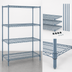 Thumbnail image #3 for Quantum 4-Shelf Stationary Wire Shelving Starter Kit, 60-Inch W x 18-Inch D x 86-Inch H, Gray Epoxy, 600-800 lb. Capacity