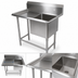 Thumbnail image #3 for John Boos Pro-Bowl 1-Compartment Sink with Left Drainboard, 16-Gauge Stainless Steel, 40-3/16 Inches Wide