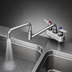 Thumbnail image #3 for T&S Brass B-1131 4-Inch Centers Deck-Mount Workboard Faucet with 18-Inch Double-Jointed Swing Nozzle