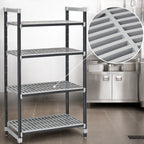 Thumbnail image #3 for Cambro Camshelving® Elements EXU183072V4480 4-Shelf Vented Stationary Starter Shelving Unit, 18 x 30 x 72 in., Speckled Gray