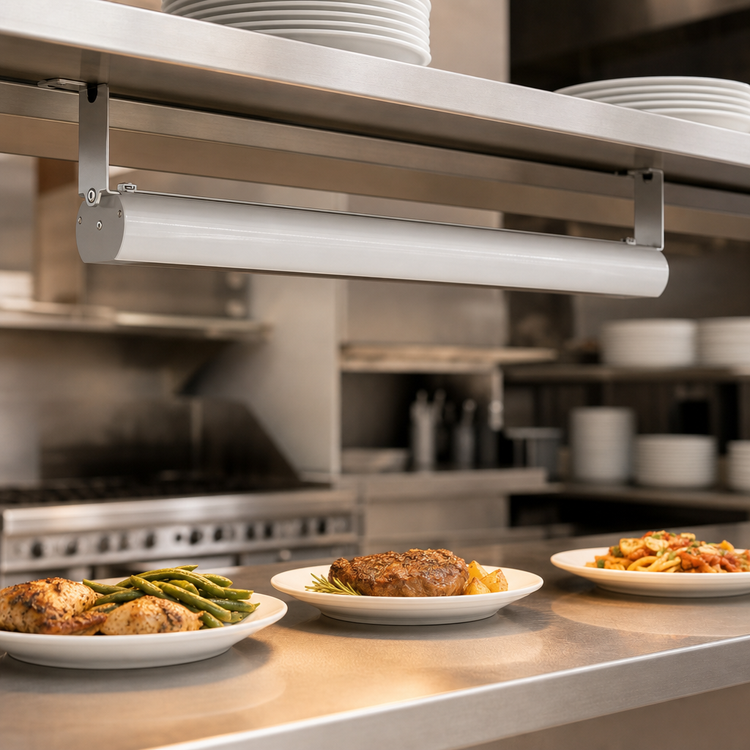 Product image #3 for Vollrath 18-Inch Low Profile Unlighted Strip Heat Lamp, 120V Direct-Wired