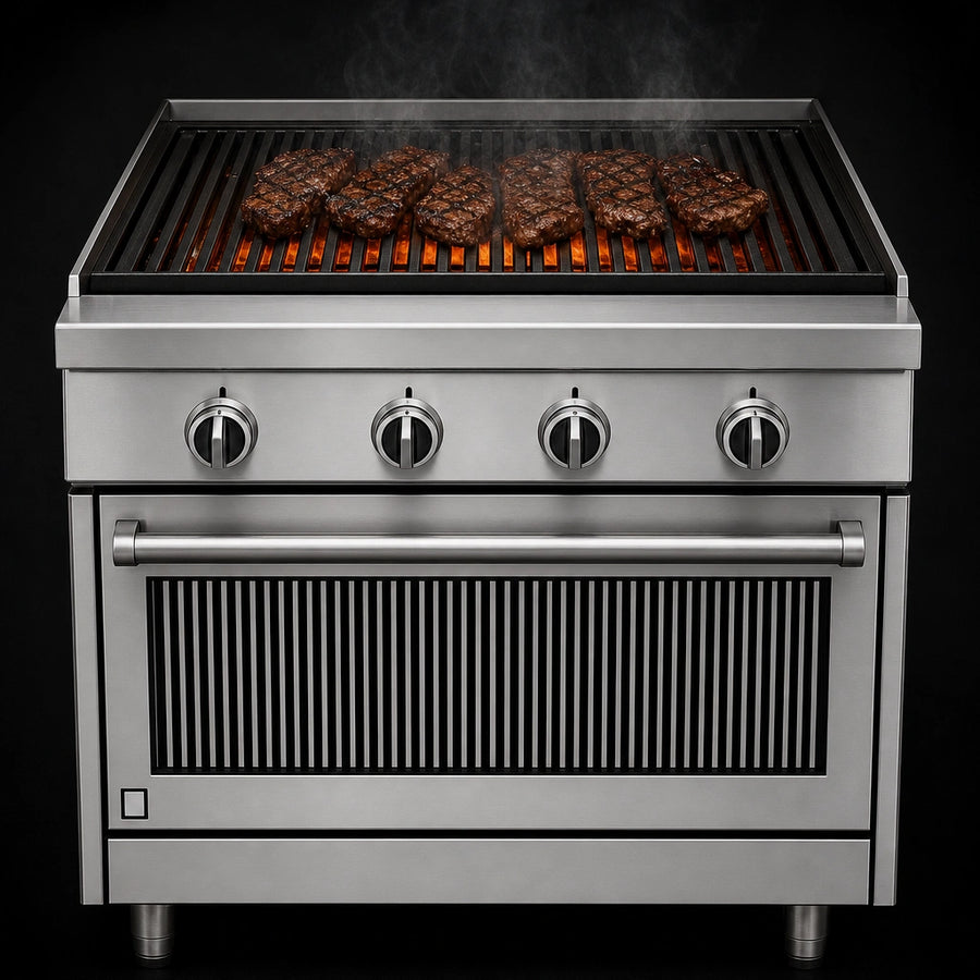 Charbroiler Top With Cast Iron Radiants