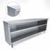 Thumbnail image #3 for Advance Tabco 96-Inch x 18-Inch Stainless Steel Dish Cabinet with Open Base and Mid-Shelf