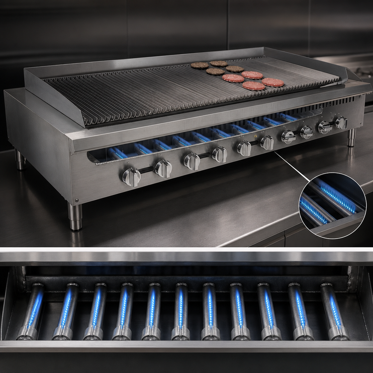 Product image #3 for Comstock-Castle CCHRB60 Countertop Gas Char-Broiler with 60" x 22" Grill Area