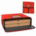 Thumbnail image #4 for Omcan USA 24 x 24 Inch Red Artificial Leather Pizza Delivery Bag for 22-Inch Boxes