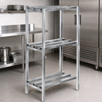 Thumbnail image #3 for Channel Manufacturing Lifetime Tough DR2054-3 3-Shelf Aluminum Channel-Style Dunnage Shelving, 54"W x 20"D x 64"H