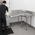 Thumbnail image #3 for Advance Tabco Korner Clean L-Shaped Right-Hand Corner Dishtable, 83-Inch, 16-Gauge 304 Stainless Steel