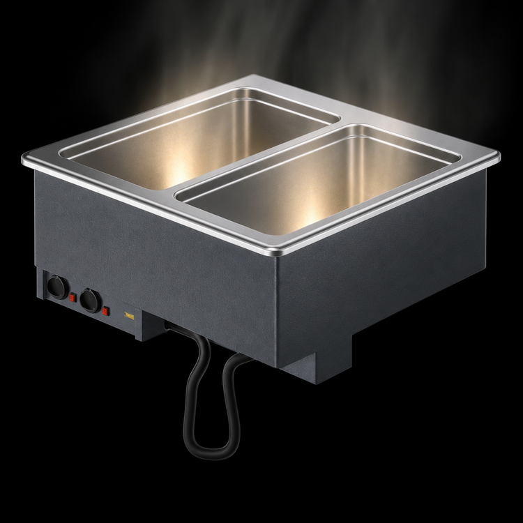 Product image #3 for Vollrath Two-Well Drop-In Electric Hot Food Well with Infinite Controls and Manifold Drain