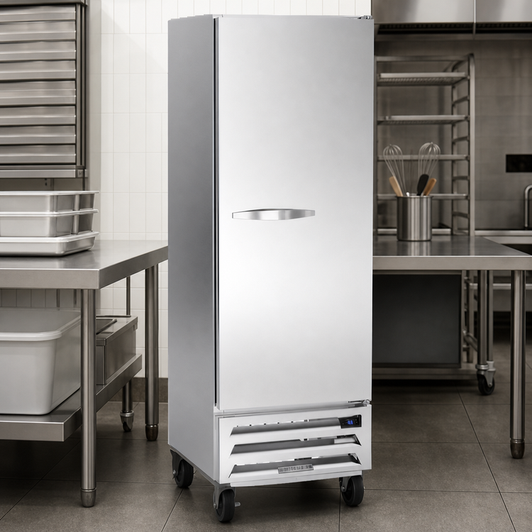 Product image #4 for Beverage-Air Horizon Series One-Section Reach-In Freezer, 24 Inch Wide, 11.9 Cu. Ft., Solid Door, Bottom-Mount, Stainless Steel