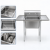 Thumbnail image #3 for Eagle Group 414 Series 1-Compartment Sink with Left and Right Drainboards, 66-1/2 Inches Wide
