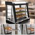 Thumbnail image #3 for Omcan 27-Inch Countertop 3-Tier Hot Food Merchandiser / Display Warmer with Glass Sides