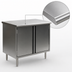Thumbnail image #3 for Eagle Spec-Master Enclosed Base Work Table with Hinged Doors, 48 x 30 Inch, 14-Gauge 304 Stainless Steel Top