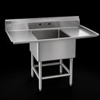 Thumbnail image #3 for Eagle Group Spec-Master FN2424-1-36-14/3 1-Compartment Stainless Steel Sink, Left & Right 36-Inch Drainboards, 24 x 24 x 14-Inch Bowl