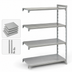Thumbnail image #4 for Cambro Camshelving Premium 4-Shelf Solid Stationary Add-On Unit, 24 in. x 60 in. x 64 in., Speckled Gray