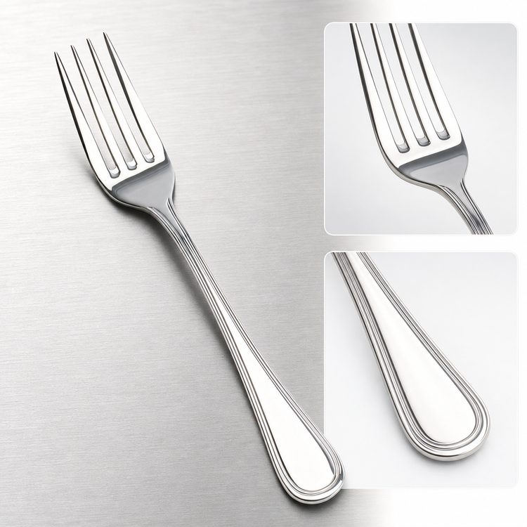 Product image #3 for Winco Shangarila 7-1/2-Inch Extra Heavy Weight Dinner Fork, 18/8 Stainless Steel, Mirror Finish