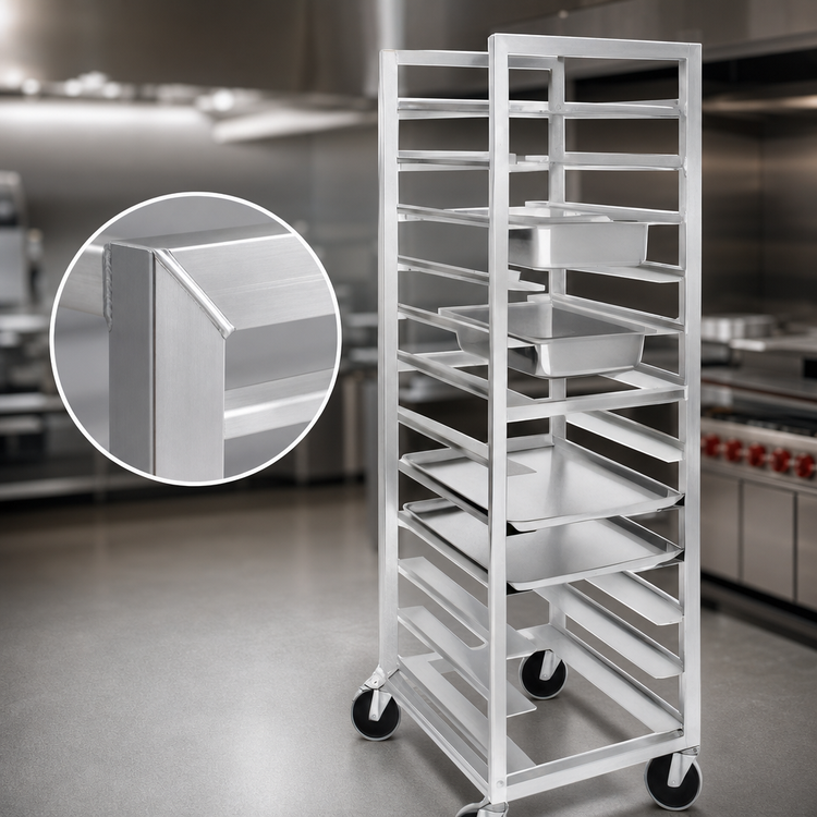 Product image #3 for Standard Series Aluminum End-Load Bun Pan / Steam Table Pan Rack, 18-Slide Capacity