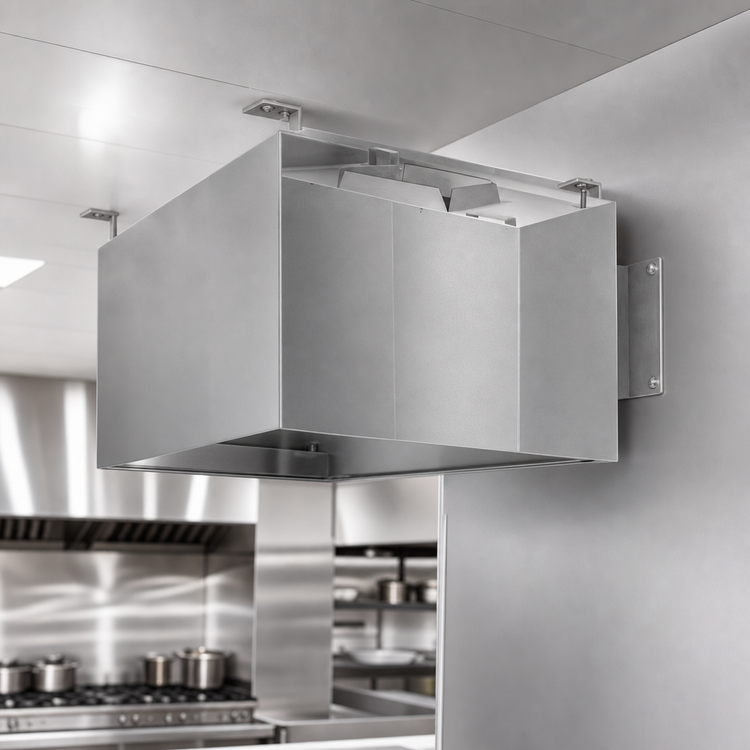 Product image #3 for Advance Tabco CH-4848 Stainless Steel Condensate Hood, 48 x 48 Inches, Wall/Ceiling Mount, No Fan