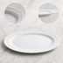 Thumbnail image #3 for Winco Birkhall 18-Inch Oval Rolled Edge Porcelain Platter, White
