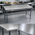 Thumbnail image #3 for BlendPort® Budget Series 72-Inch x 30-Inch 430 Stainless Steel Work Table with Galvanized Base