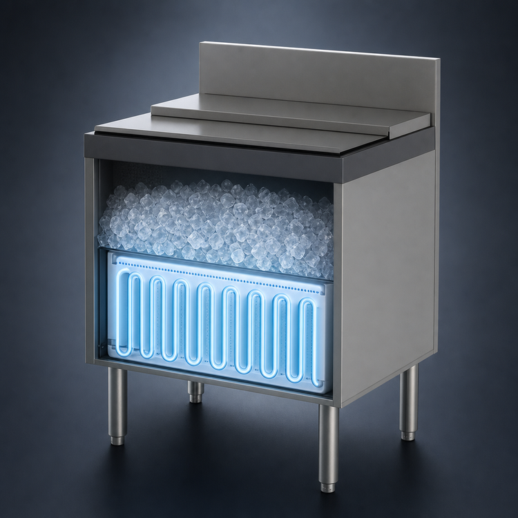 Product image #3 for Top Shelf TS Series 36-Inch Extra Capacity Underbar Ice Bin/Cocktail Unit with 10-Circuit Cold Plate