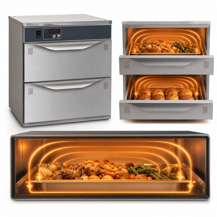 Product image #3 for Alto-Shaam Halo Heat 2-Drawer Narrow Warming Drawer, Freestanding