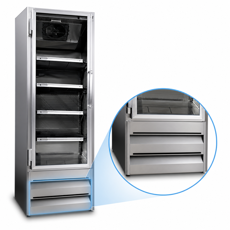 Product image #3 for Howard-McCray 19 Cu. Ft. Stainless Steel Single-Section Glass Door Reach-In Freezer Merchandiser