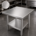 Thumbnail image #3 for Thunder Group 30 x 12 x 35 Inch 430 Stainless Steel Flat Top Work Table with Adjustable Undershelf