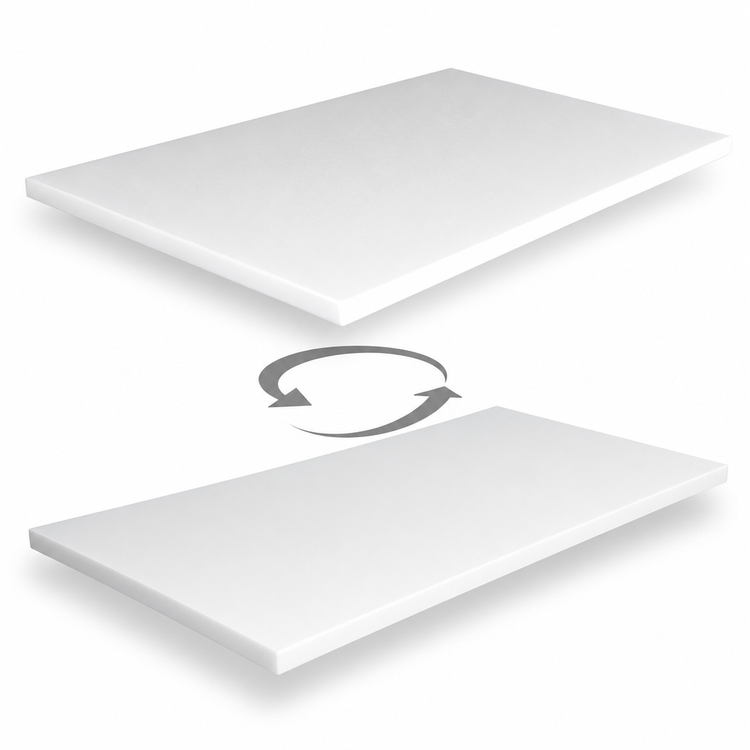 Product image #3 for John Boos 108" x 36" Reversible Poly Work Table Top Replacement, 1/2" Thick