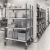 Thumbnail image #3 for Cambro Camshelving Elements XTRA High Density Mobile Starter Unit, 21 x 60 x 78 1/4 Inches, 4-Shelf Solid, Speckled Gray