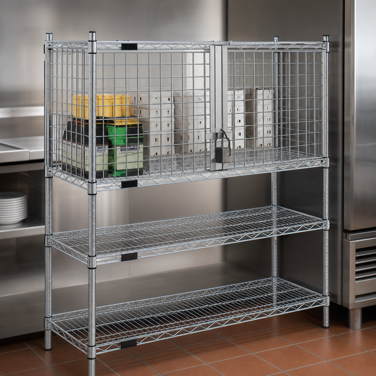 Product image #3 for EAGLEbrite Zinc Security Enclosure Kit with Hinged Doors, 48" W x 18" D