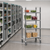 Thumbnail image #3 for Cambro Camshelving Elements XTRA 4-Tier High Density Mobile Starter Unit, Solid Shelves, 21 x 54 x 70-1/4 Inches, Speckled Gray