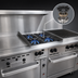 Thumbnail image #3 for Vulcan Endurance 72-Inch Commercial Gas Restaurant Range with 4 Open Burners, 24-Inch Thermostatic Griddle, 24-Inch Charbroiler, Standard Oven and Convection Oven